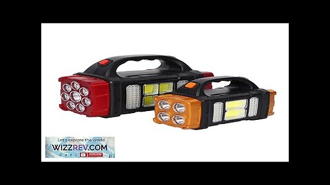 Portable Solar LED Flashlight With COB Work Lights USB Rechargeable Handheld Camping Review