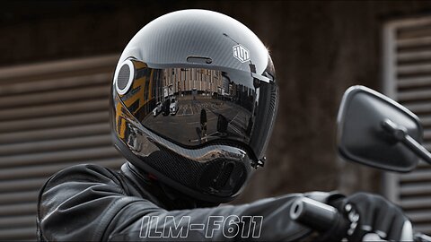 ILM Carbon Fiber Lightweight Motorcycle Helmets Full Face