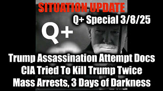 Situation Update 3/8/25 - Trump Assassination Attempt Docs; Mass Arrests, 3 Days of Darkness