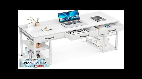 ODK Office Small Computer Desk: Home Table with Fabric Drawers & Storage Review