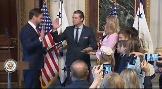 Pete Hegseth Is Sworn In As Secretary of Defense by JD Vance