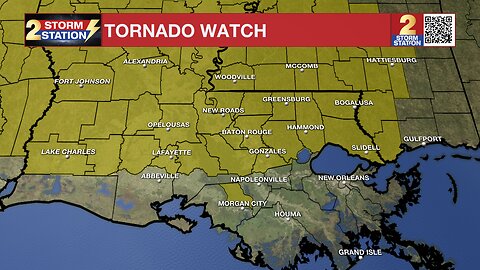 Tornado Watches and Warnings Issued in Baton Rouge Area