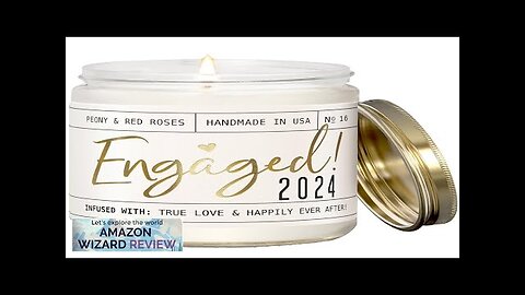 Engagement Gift Engagement Gifts for Couples -'Engaged 2024' Candle w/Peony & Rose Review