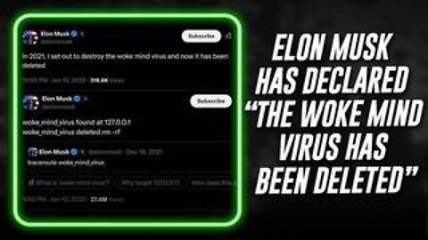 Elon Musk: Woke Mind Virus Has Been Deleted! Alex Jones Agrees, Says Globalist Death Cult Defeated!