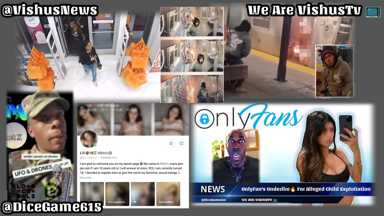 Onlyfan's Under Fire 🔥 And Illegal Migrant Set An Woman On Fire On Subway... #VishusTv 📺