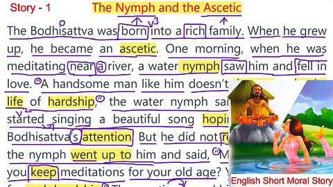 The Nymph and the Ascetic - Learn English Through Moral Stories - Short English Stories