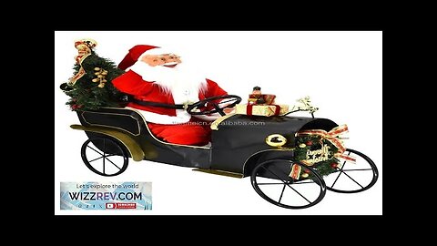 60cm sitting sleigh Santa Claus with Lighting Ornament Christmas Decoration Traditional Review