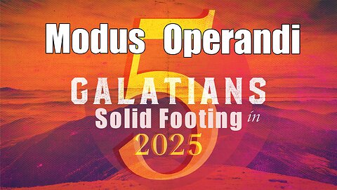 CFC Sunday Sermon - January 19, 2025 - Modus Operandi