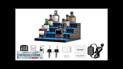 VEVOR LED Lighted Liquor Bottle Display Bar Shelf RF & App Control Review