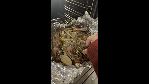 Pork ribs in oven