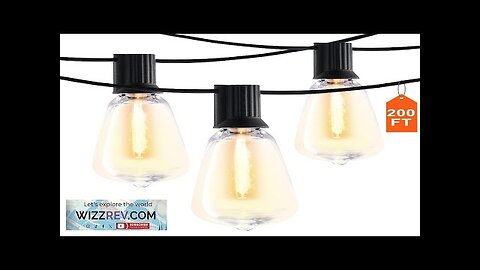 200FT LED Outdoor String Patio Lights Waterproof ST38 Shatterproof Bulbs Review