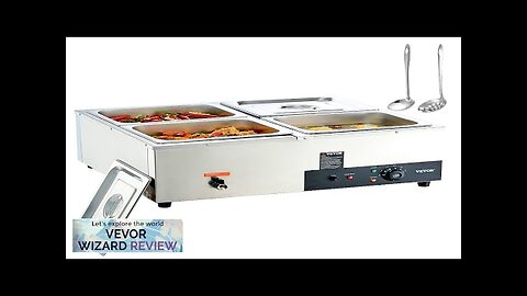 VEVOR 4-Pan Commercial Food Warmer 4 x 12QT Electric Steam Table 1500W Review