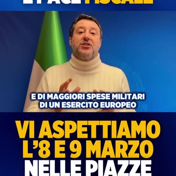 Salvini - PACE IN UCRAINA E PACE FISCALE IN ITALIA (03.03.25)