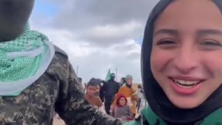 A Palestinian girl thanks Hamas for making October 7th, her birthday, special.