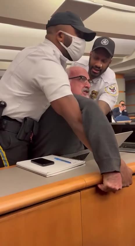 Husseini forcibly removed after interrupting Blinken’s final press conference.