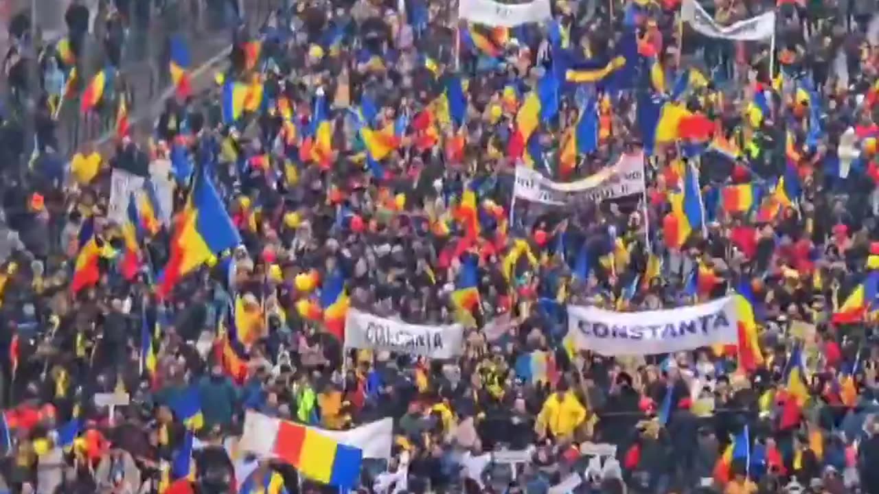 Rumänien Demo gegen EU Einmischung zu Wahlen