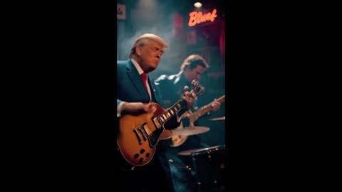 Trump shreds on guitar and Putin bangs the drums