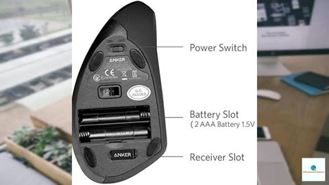 Anker 2.4G Wireless Vertical Ergonomic Optical Mouse