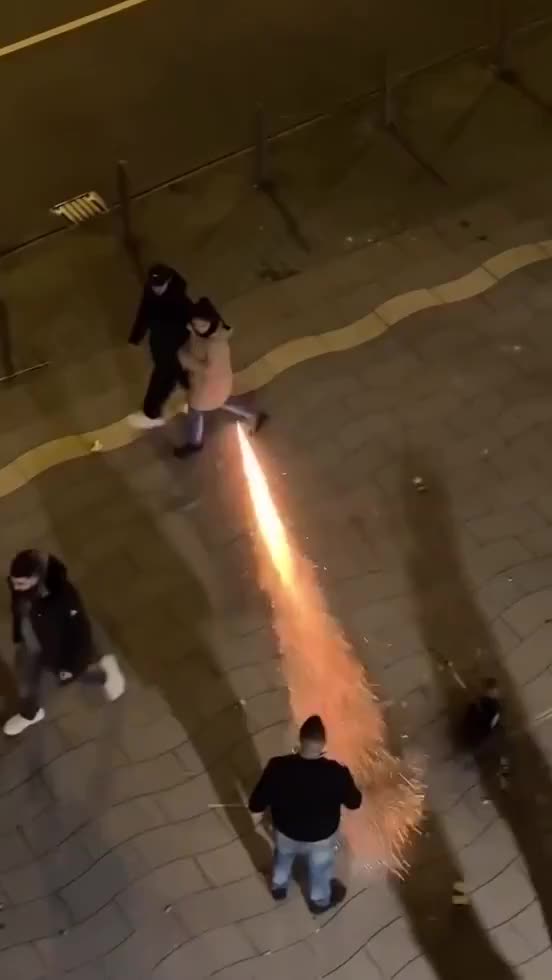 The usual suspects in Germany deliberately launch rockets at German families.