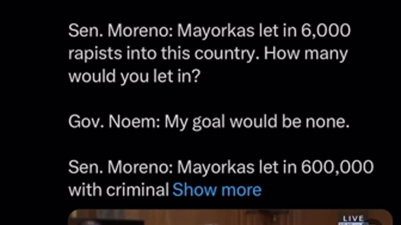 12,000 murderers, 6,000 rapists, 600,000 criminals...