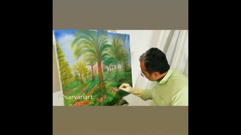 Let's draw a palm tree