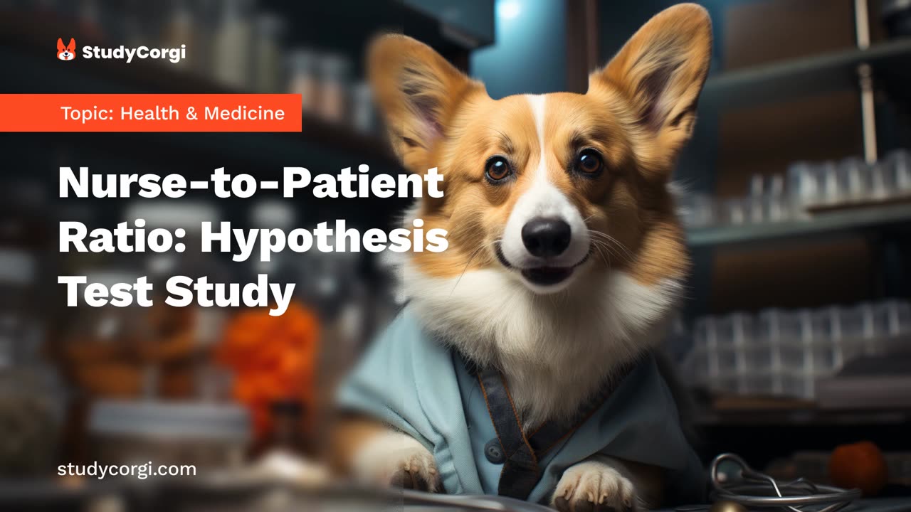 Nurse-to-Patient Ratio: Hypothesis Test Study - Research Paper Example