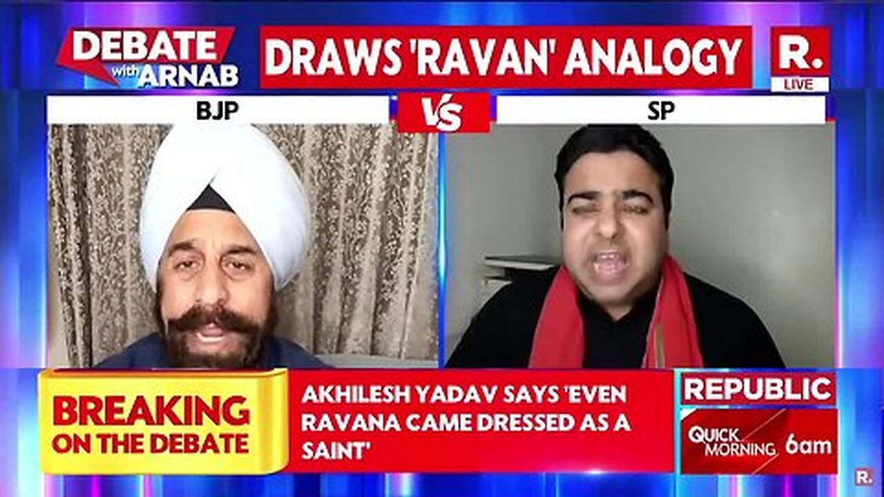 Debate With Arnab_ Akhilesh Takes 'Ravan' Jibe At CM Yogi, Rattled By Mahakumbh Success