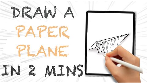 How to draw a paper plane in 2 minutes...learn with @QuickDrawHabit