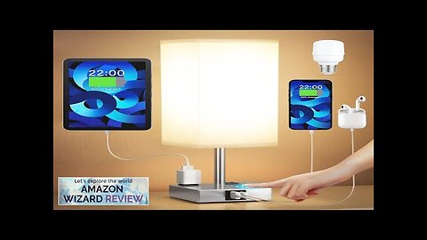 【Upgraded】Bedside Table Lamp Touch Control with USB C+A Charging Ports & Dual Review