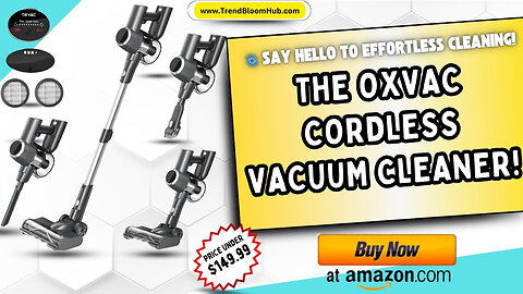 🚀 The Future of Cleaning is HERE! OXVAC Cordless Vacuum Cleaner!