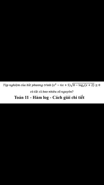 Toán 11: Tập nghiệm của bất phương trình (x^2-6x+5) √(8-log_2(x+2) )≥0có tất cả bao nhiêu số nguyên