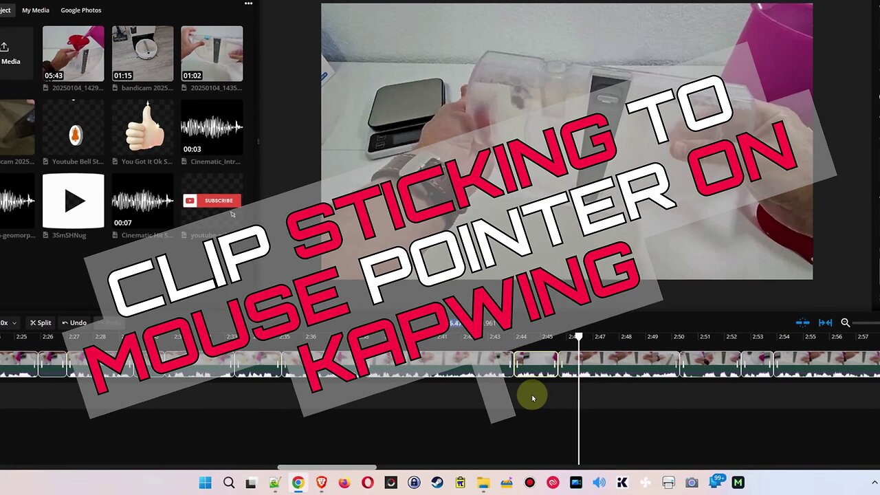 Clip Sticking to Mouse Pointer in Kapwing (2025 Fix & Workaround)