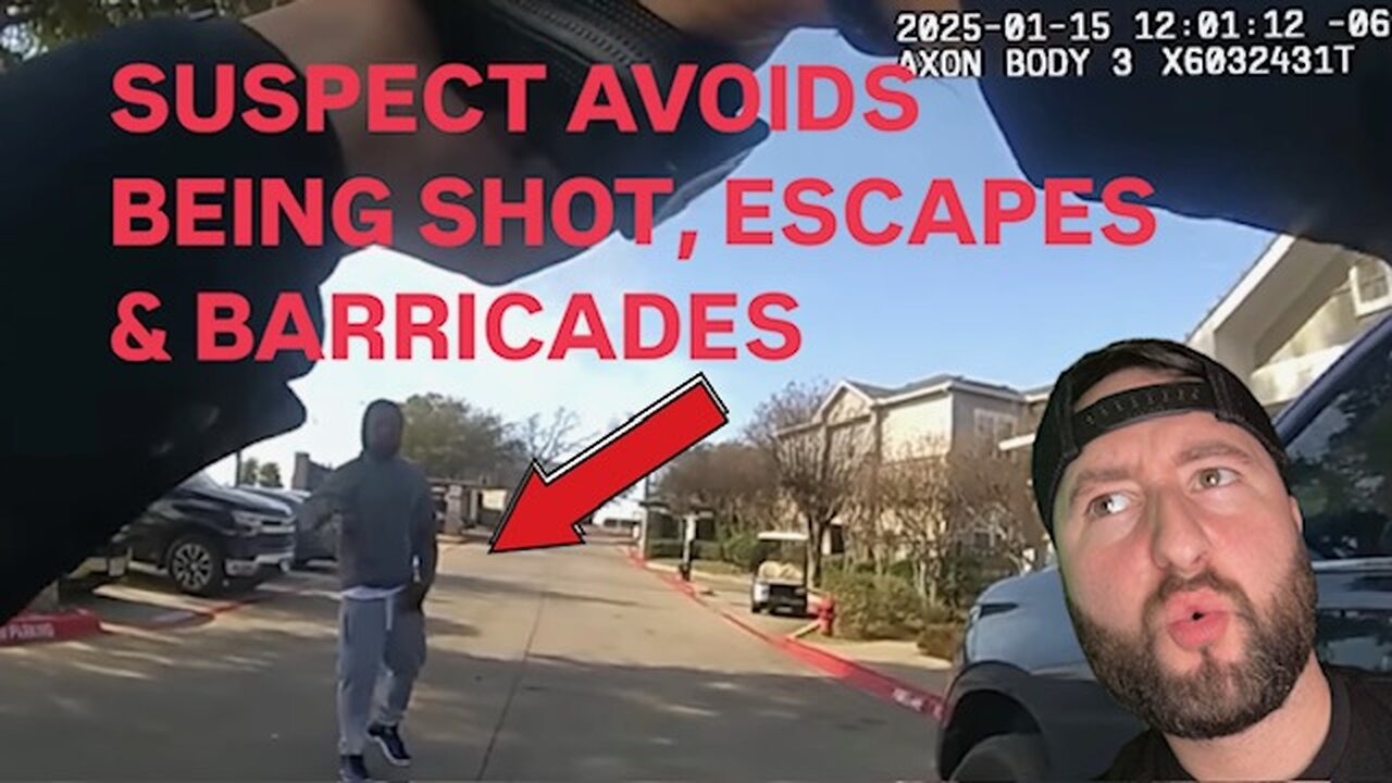 Police shoot at suspect 5 times and miss every round!