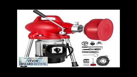 250W Electric Drain Cleaner Auger Pipe Cleaning Machine w/ Cutter Review