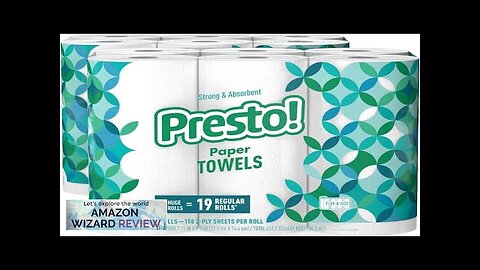 Amazon Brand Presto! Flex-a-Size Paper Towels 158 Sheet Huge Roll 12 Review