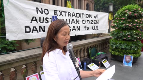 Dr My Le Trinh (suspended) speaking at Sydney Town Hall, 31-Jan-2025