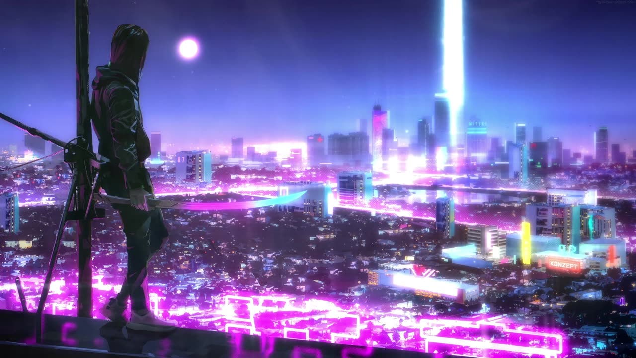 The Night Watcher - AI Music (Synthwave)