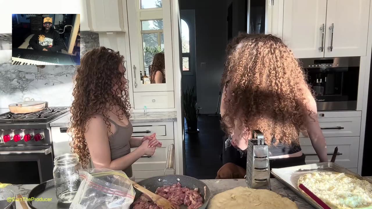 Kalogeras Sisters TRIPLET BLINDFOLDED COOKING CHALLENGE chaotic REACTION