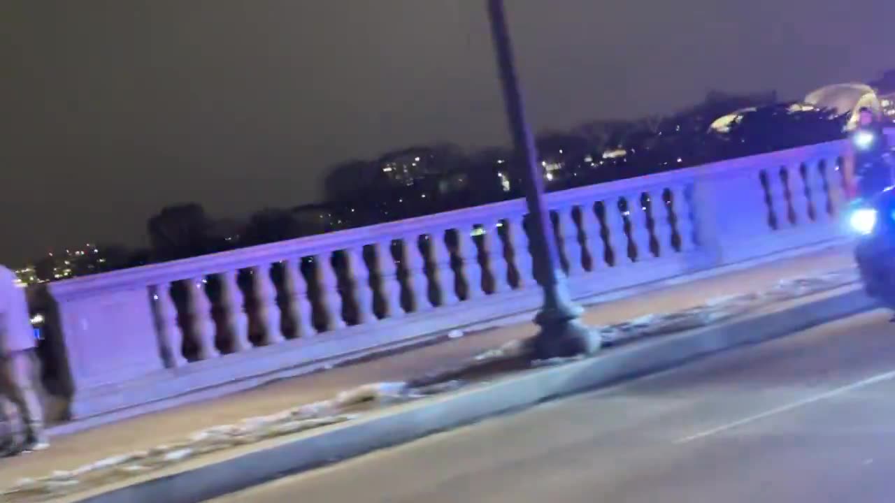 Several cars just went over the bridge into the water in Washington DC