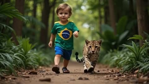 **"Adorable Kids & Baby Animal Mascots Celebrate World Cultures on a Magical Runway! 🌍🐾✨"**