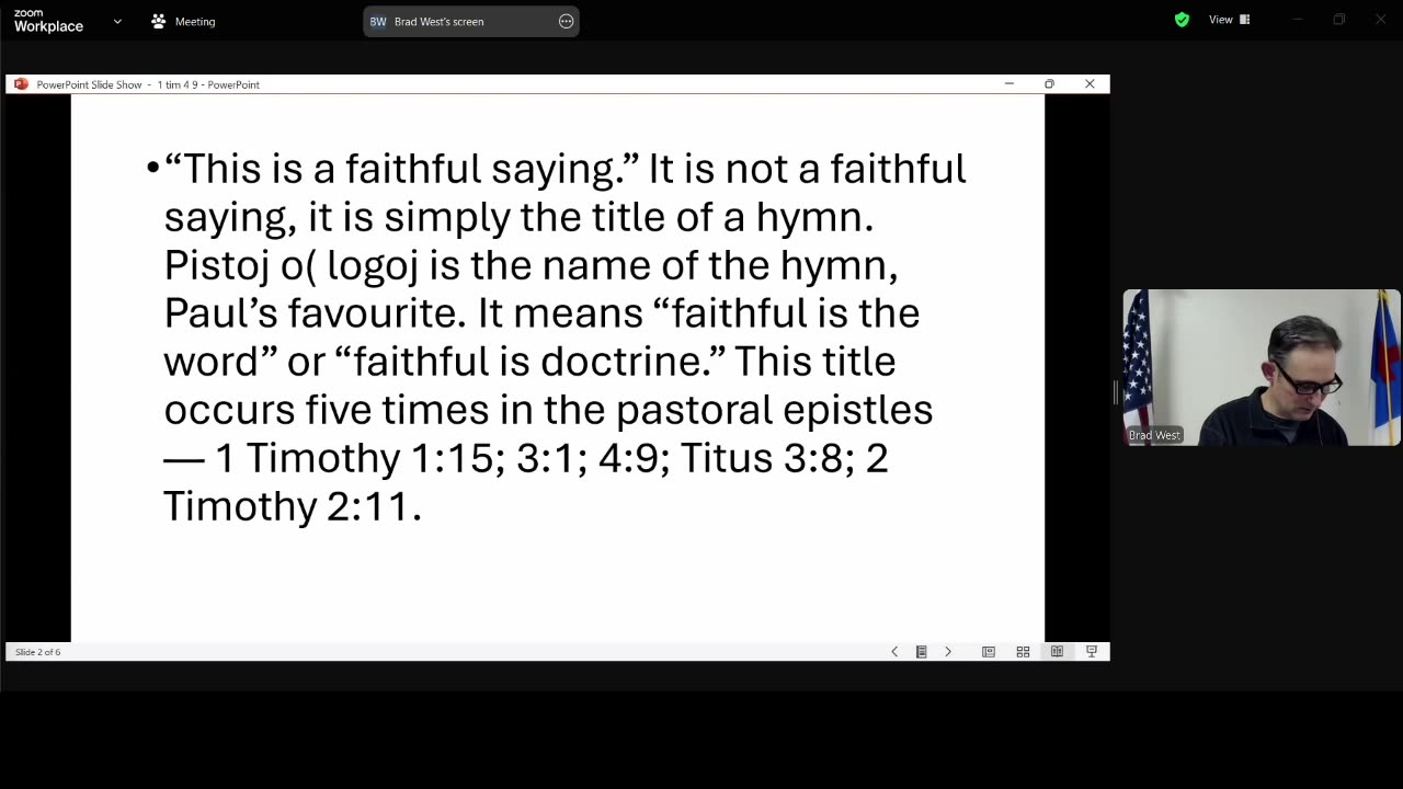 1 Timothy 4:9 Faithfulness of God