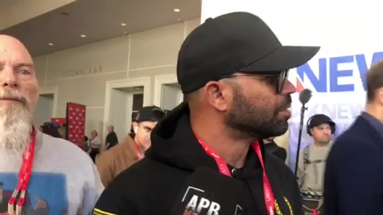 Enrique Tarrio, one-time Proud Boys leader, at CPAC 2025