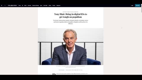 Tony Blair wants Britain ALL IN on digital ID and facial recognition!