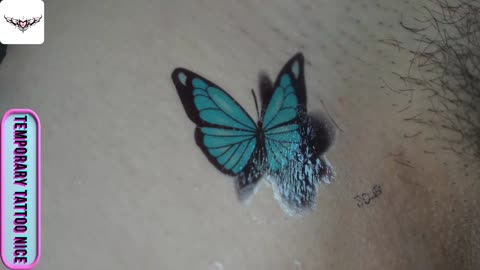 [Temporary Tattoo Nice] #0034 blue butterfly tattoos sticker! Tattoo Temporary sticker