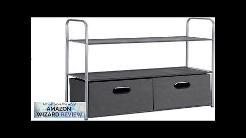 Amazon Basics Closet Storage Organizer with Fabric Bins and 3 Shelves Grey Review