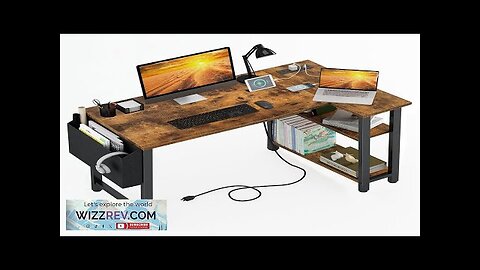 Lufeiya Small L Shaped Desk with Power Outlet Shelves 40 Inch Corner Review