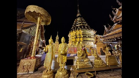 Wat Phra That Doi Suthep วัดพระธาตุดอยสุเทพราชวรวิหาร at Night