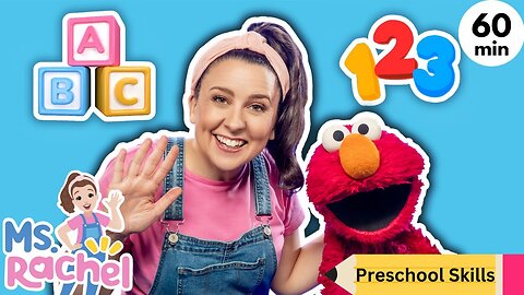 Ms Rachel & Elmo Get Ready For School - ABC Song, Numbers, Colors - Toddler & Preschool Learning