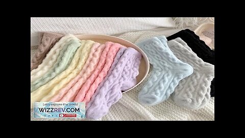 Warm Women's Socks New Winter Japanese Fashion Solid Color Fluffy Socks Review