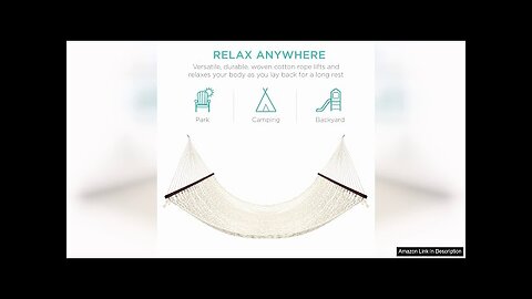 Best Choice Products 2-Person Double Hammock, Outdoor Woven Cotton Rope Hammocks Review